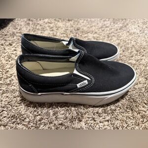 Vans Black and White Slip-On Shoes
